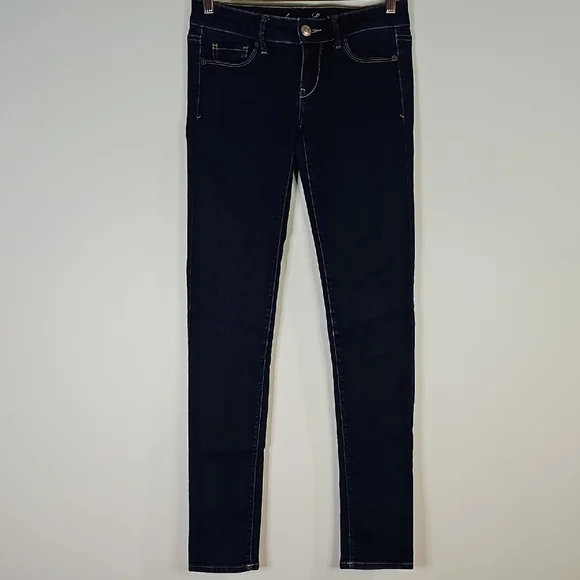 American Eagle Dark Wash Size 4 Stretch Skinny Jeans - Picture 2 of 8